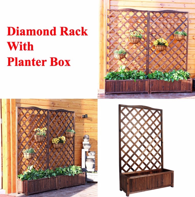 Diamond Rack With Planter Box Gardening Plant Rack Plant Box, Furniture ...