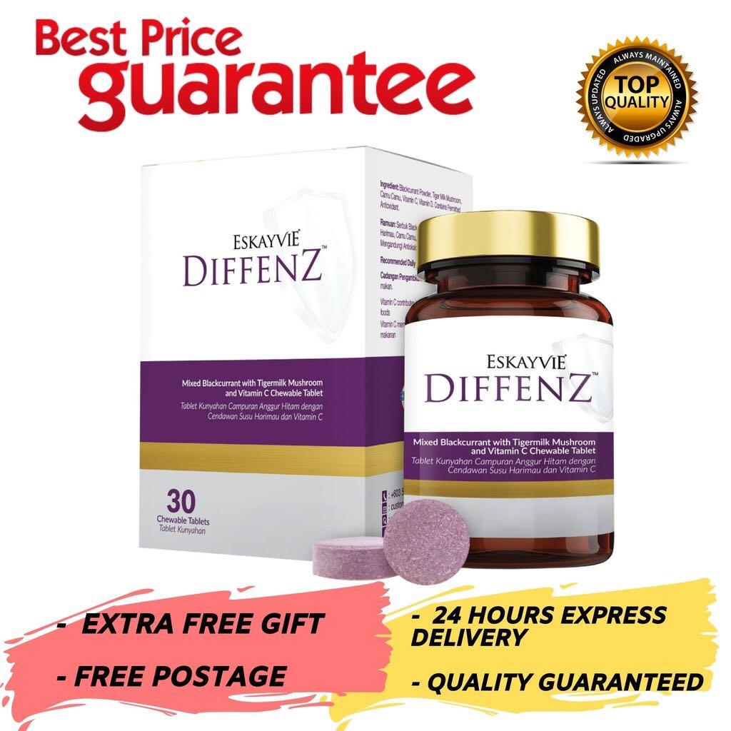 DIFFENZ VIT C (Category: Vitamins & Supplements) located in Seri Kembangan. Submitted by mamiha (Listing ID 1106272428, Image 1). Description: 1 botol untuk semua khasiat yang diperlukan untuk kuatkan immune system kita. 1 Botol ada 30 tablet Harga sebotol: Harga Runcit rm66 Harga Ahli rm60 . Kombo 2 botol rm100 _Ahli - Daftar Percuma_ Promo 6+1 botol rm300.