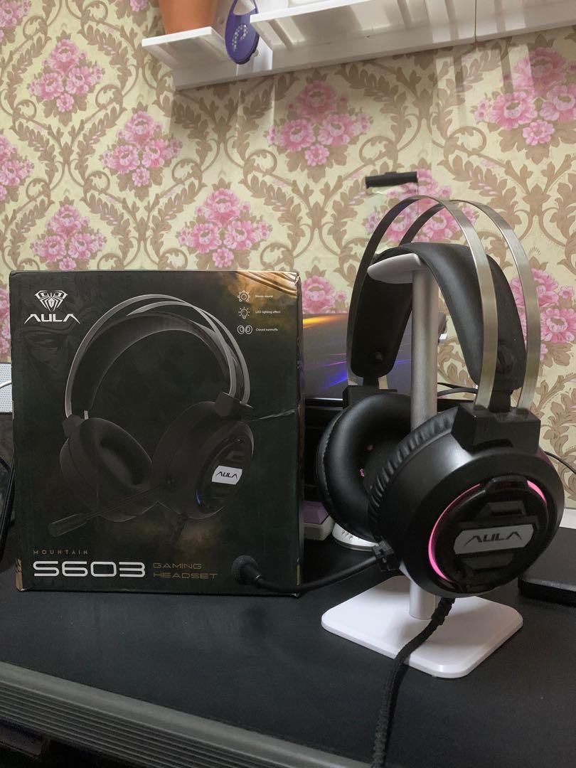 Gaming Headset Aula S603 RGB Audio Headphones Headsets on