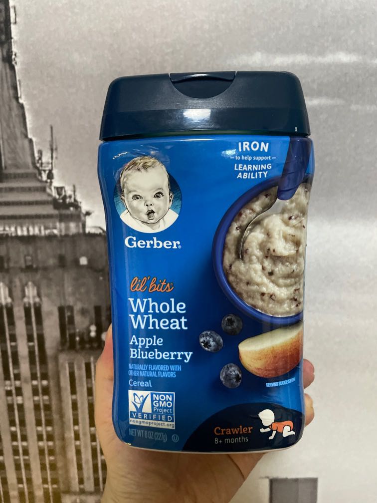 Gerber lil bits whole best sale wheat apple blueberry cereal