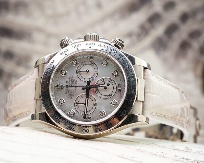 Handmade Handstitched Watch Strap In Natural Himalayan Crocodile