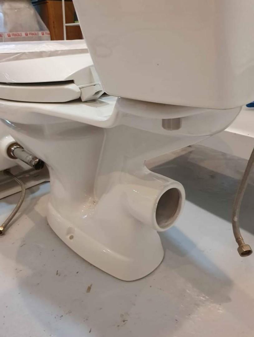 HCG water closet wall discharge toilet, Furniture & Home Living