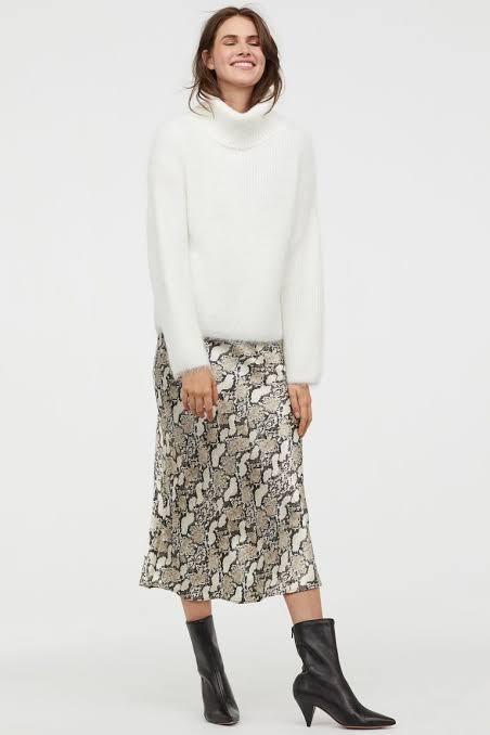 H and best sale m snakeskin skirt