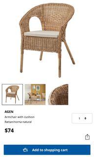ikea rattan chair furniture home living furniture chairs on carousell