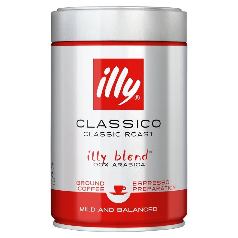 ILLY Espresso Ground Coffee 250g (Category: Beverages) located in Quezon City. Submitted by abubotmanila (Listing ID 1106342518, Image 1). Description: We use different roasting curves to create three different taste profiles, including decaffeinated, so you can enjoy a full bodied coffee with a rich harmony of aromas. Classico - Mild and Balanced Intenso - Full-Bodied Forte - Rich and Strong Decaf - Mild and Balanced Secured inside the illy can,