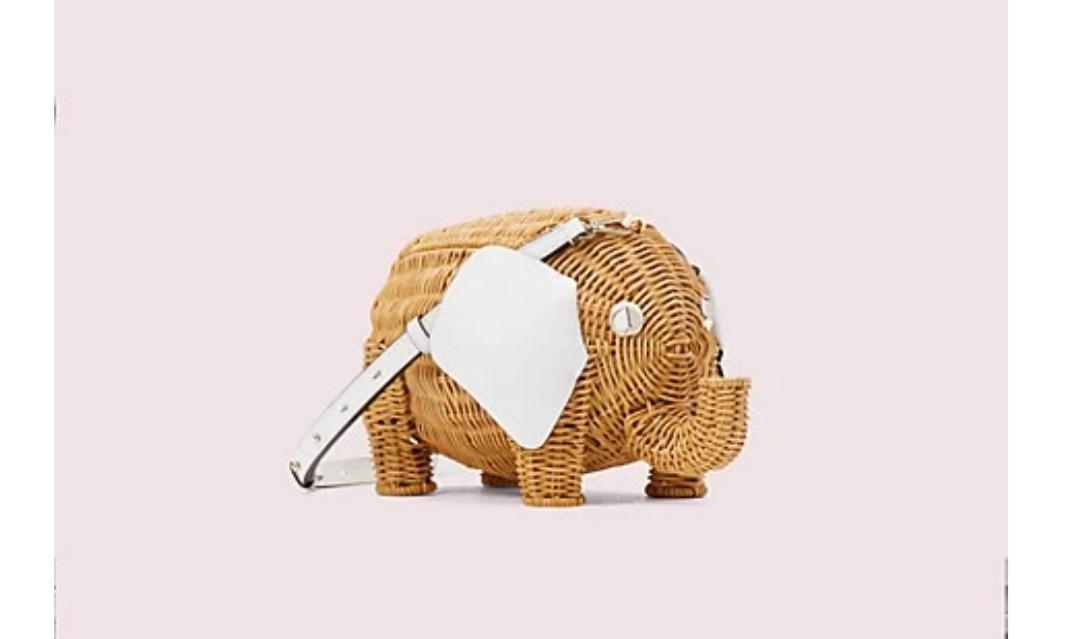 Kate spade tiny wicker large elephant crossbody