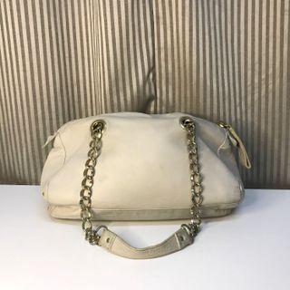 KenKenKen Beige Leather Handbag