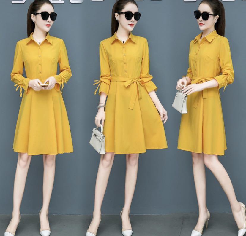 midi casual dress with sleeves