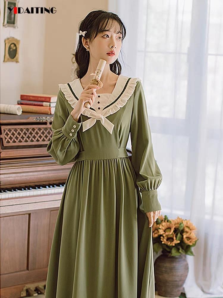 L size] Long sleeve classical dress Korean style, Women's Fashion, Muslimah  Fashion, Dresses on Carousell