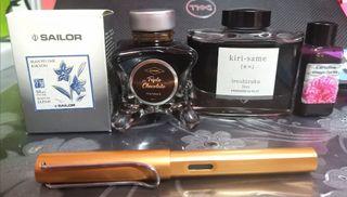 Lamy Al-Star Bronze fountain pen and fountain pen inks