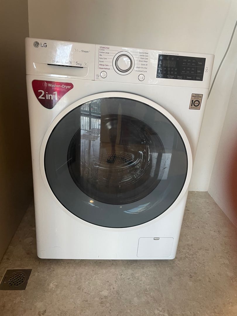 LG 2 in 1 washer dryer 8kg/5kg, TV & Home Appliances, Washing Machines