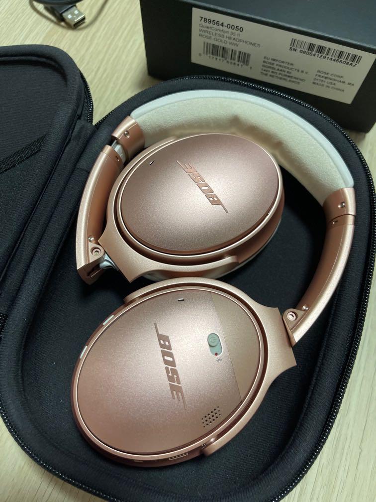 Limited Edition Bose QC 35 Rose Gold Audio Headphones Headsets on Carousell