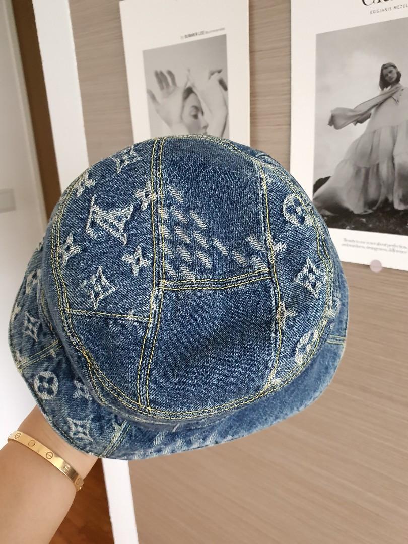 Louis vuitton × Nigo monogram denim bucket hat, Luxury