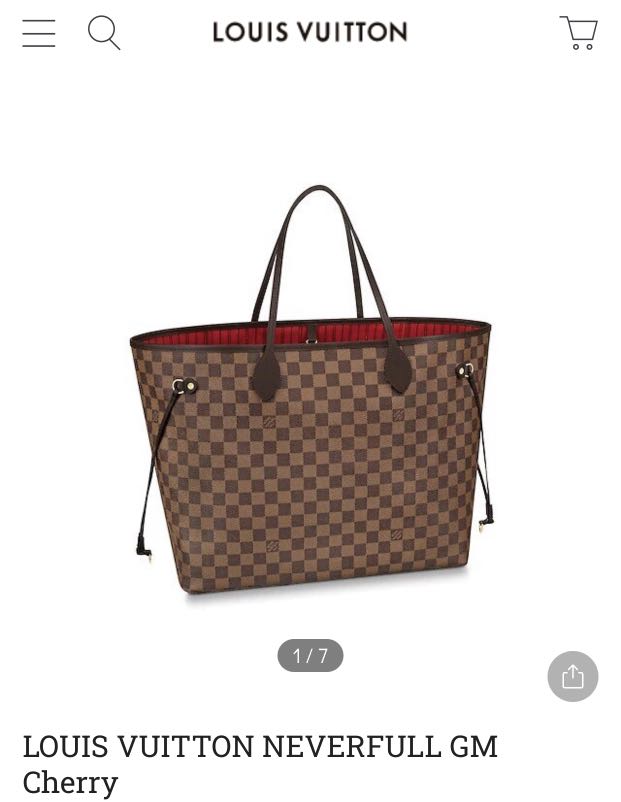 LV Neverfull GM Cherry