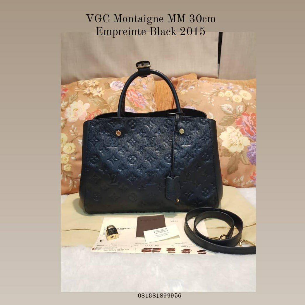Lv Montaigne MM, Barang Mewah, Tas \u0026 Dompet di Carousell