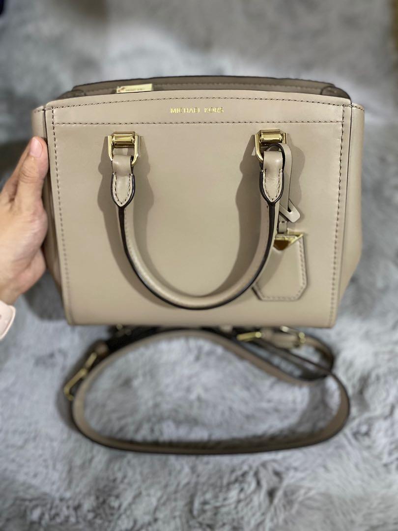 Mk benning medium leather satchel online