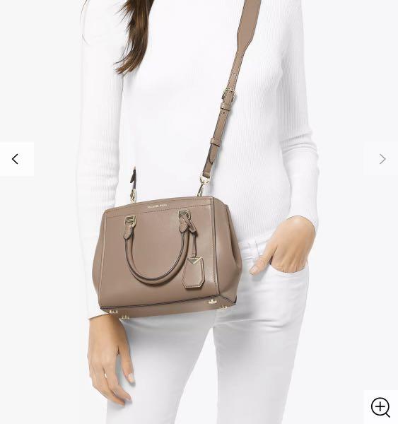 Mk benning medium shop leather satchel