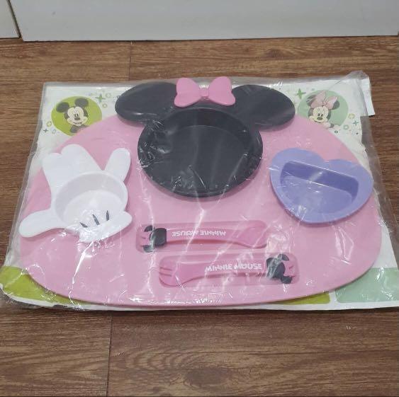Minnie mouse dinner set disney piring makan anak, Bayi & Anak