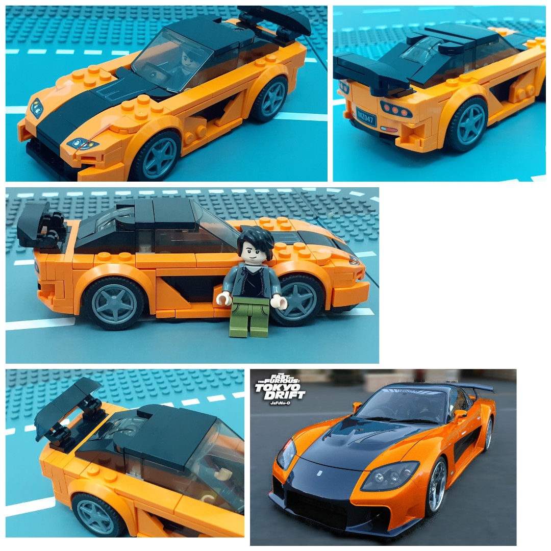 LEGO MOC Tokyo Drift Double Pack - Mazda RX-7 & Mitsubishi Lancer