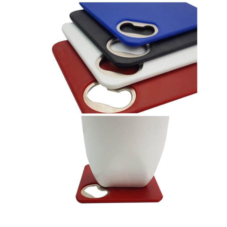 Multi function Cup Coaster Bottle Opener Stainless Steel Square coaster with Non-slip mat (Category: Dinnerware & Cutlery) located in Quezon City. Submitted by smdmerchandise (Listing ID 1106235968, Image 1). Description: Multi function Cup Coaster Bottle Opener Stainless Steel Square coaster with Non-slip mat Product Specifications: Item name ~ Cup Coaster Bottle Opener Material ~ ABS Color ~ Black and White Size ~ 8 x 8cm Function ~ Coasters, b