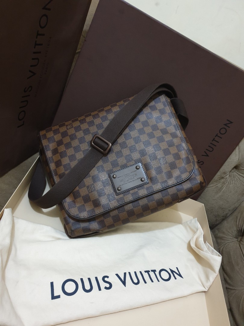 Jual authentic tas selempang pria messenger louis vuitton mulus lv