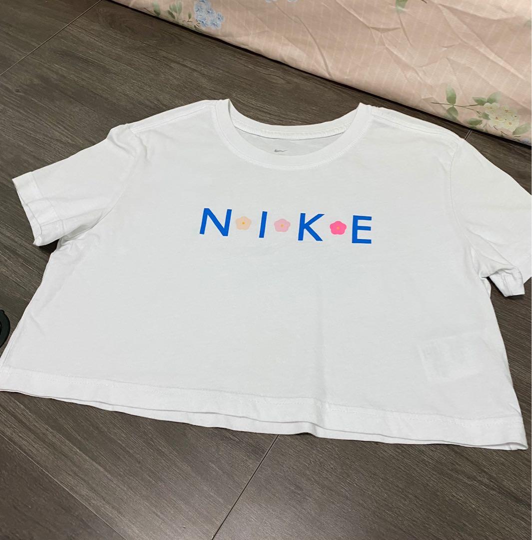 Nike floral crop top store