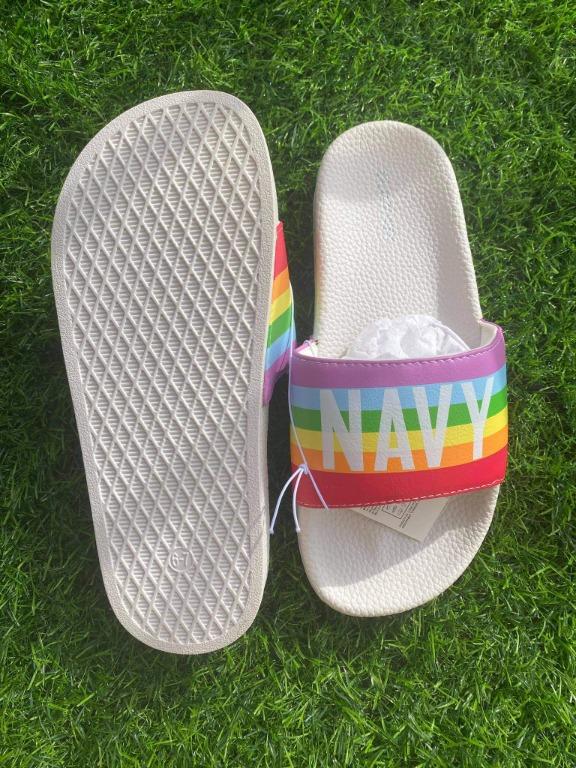 old navy slides black