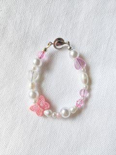 Pink Pastel Pearl Beaded Bracelet
