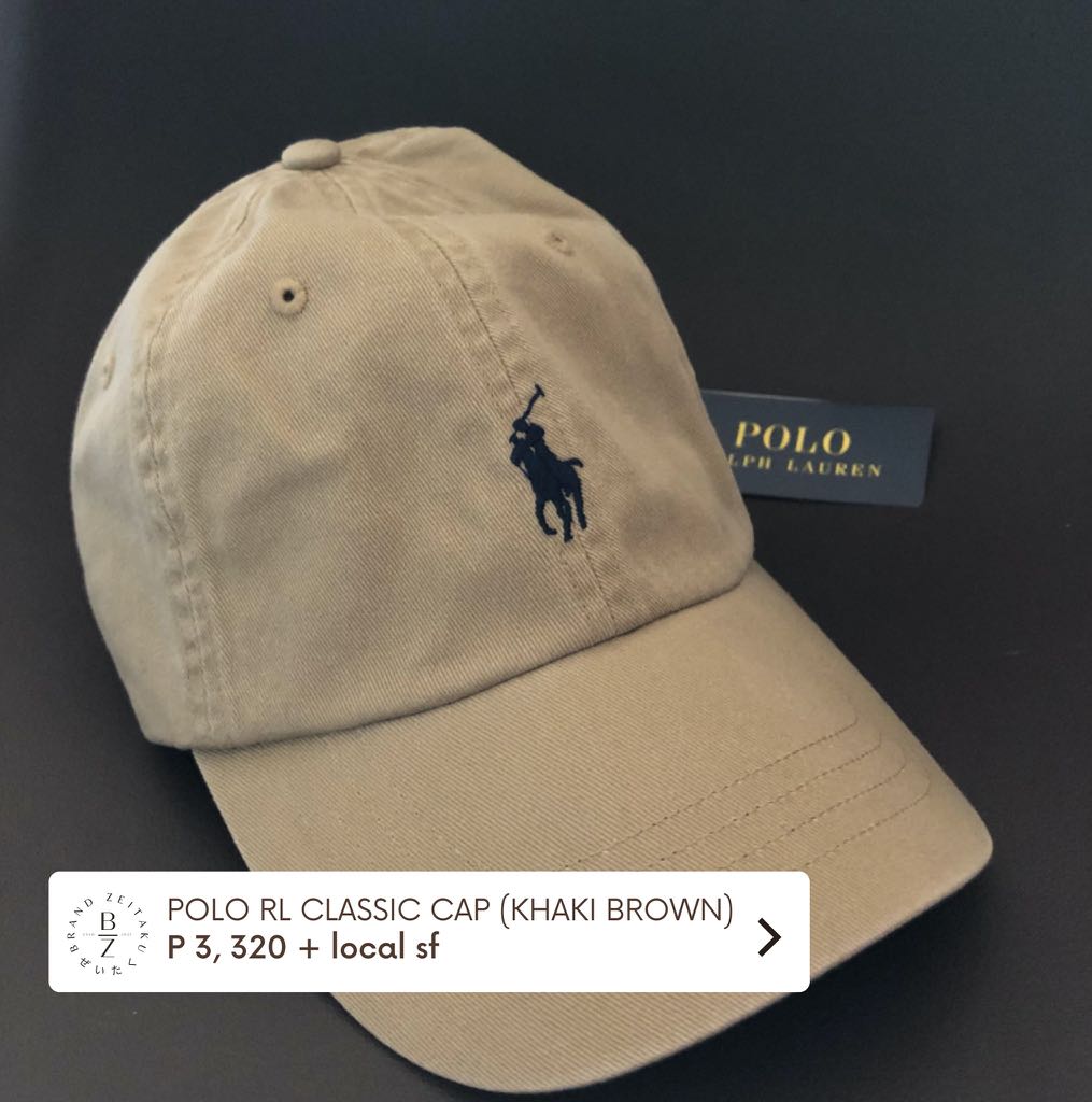 khaki polo hat