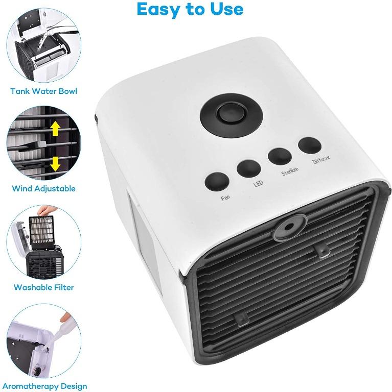 Portable Air Cooler, HISOME 4In1 Small Air Conditioner, Air Cooling