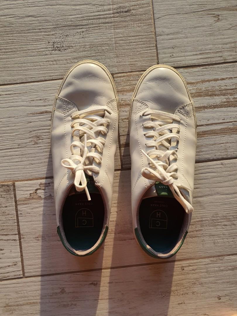 Preloved Cole Hann Trafton Club Court White Green Sneakers Shoes Men S Fashion Footwear Sneakers On Carousell