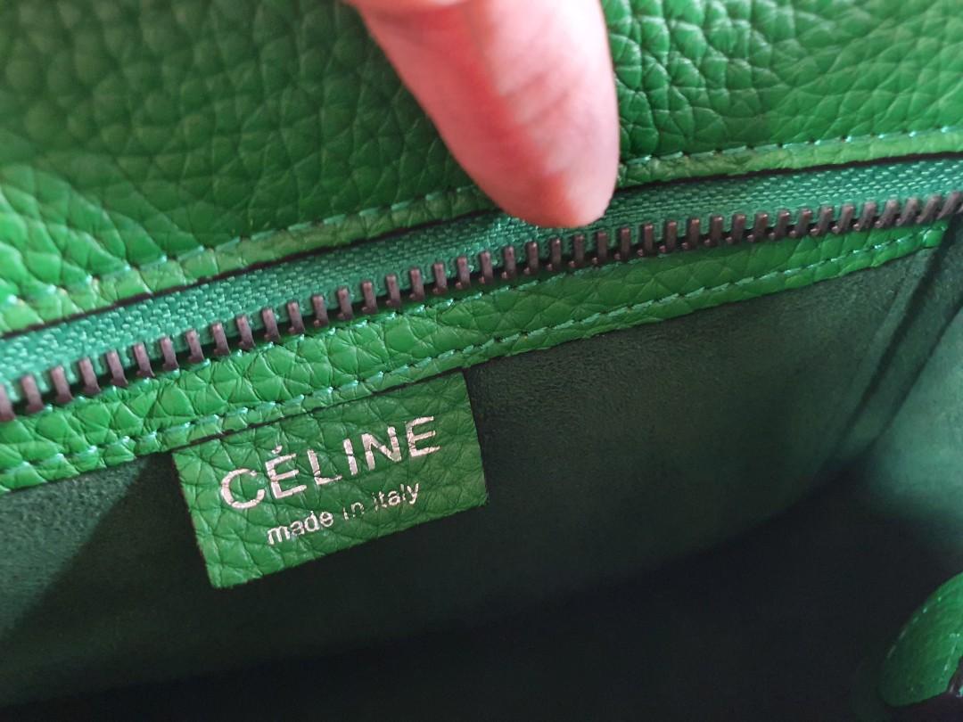 Preownes celine nano sling bag in green, Women's Fashion, Bags