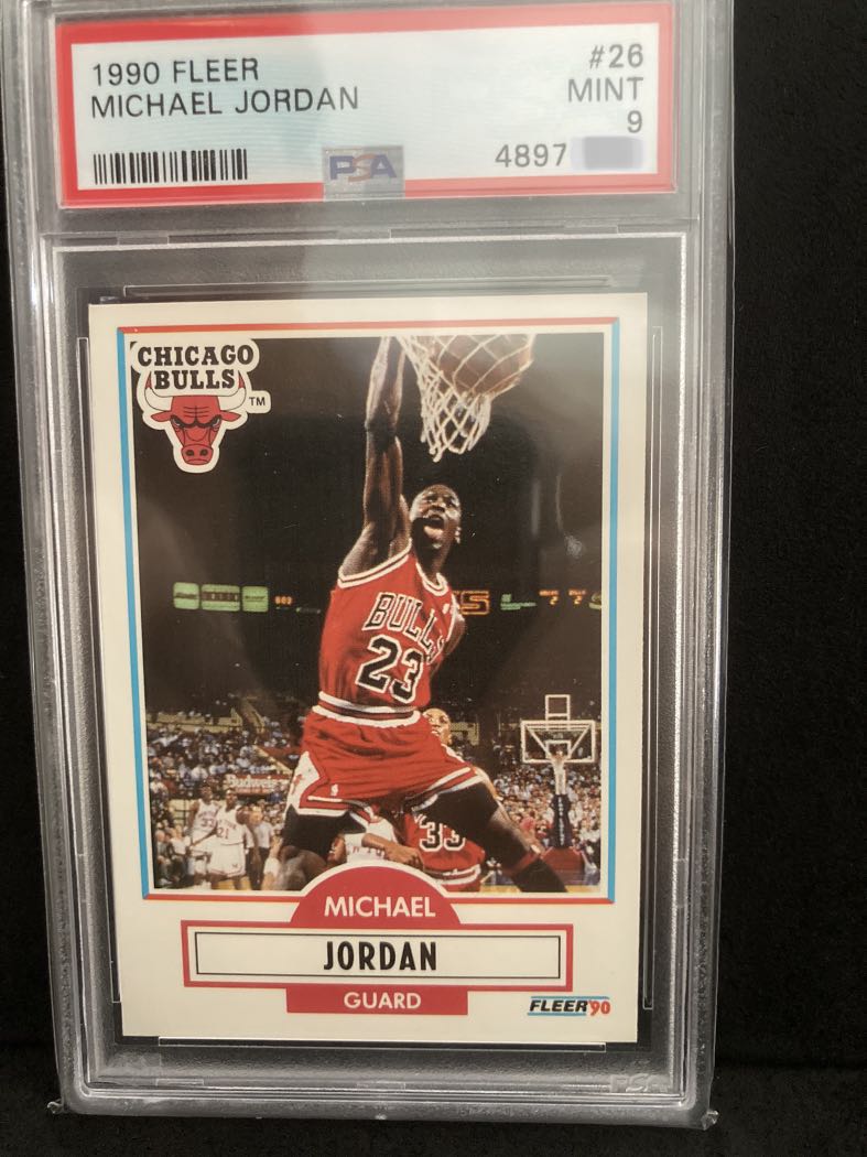 Michael Jordan 1990 Fleer Basketball Card #26 PSA 9