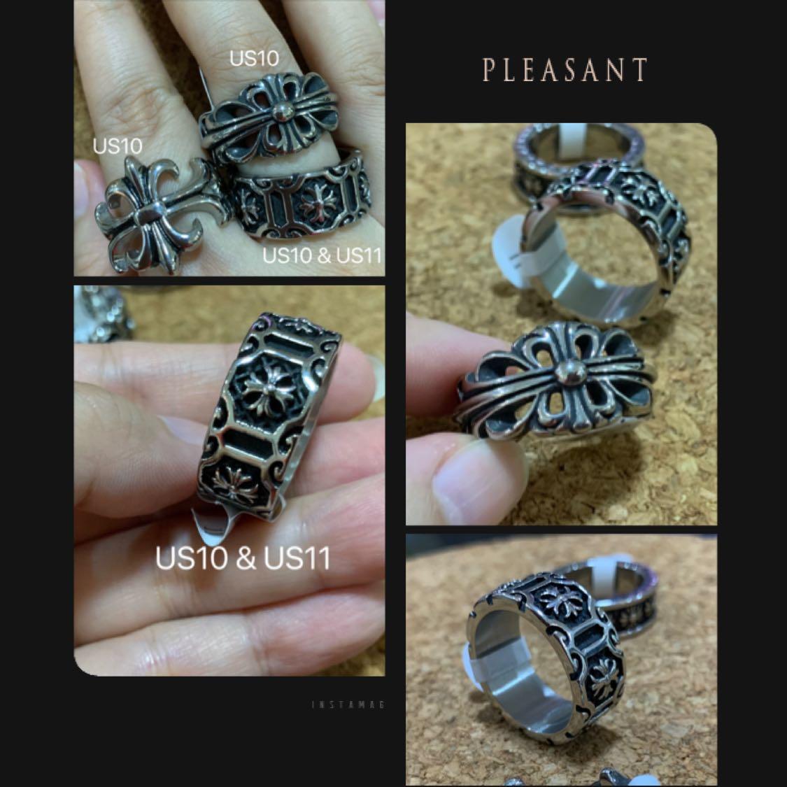Rock attitude rings men s accessories various size design chrome hearts bracelet necklace chrome hearts classic cross