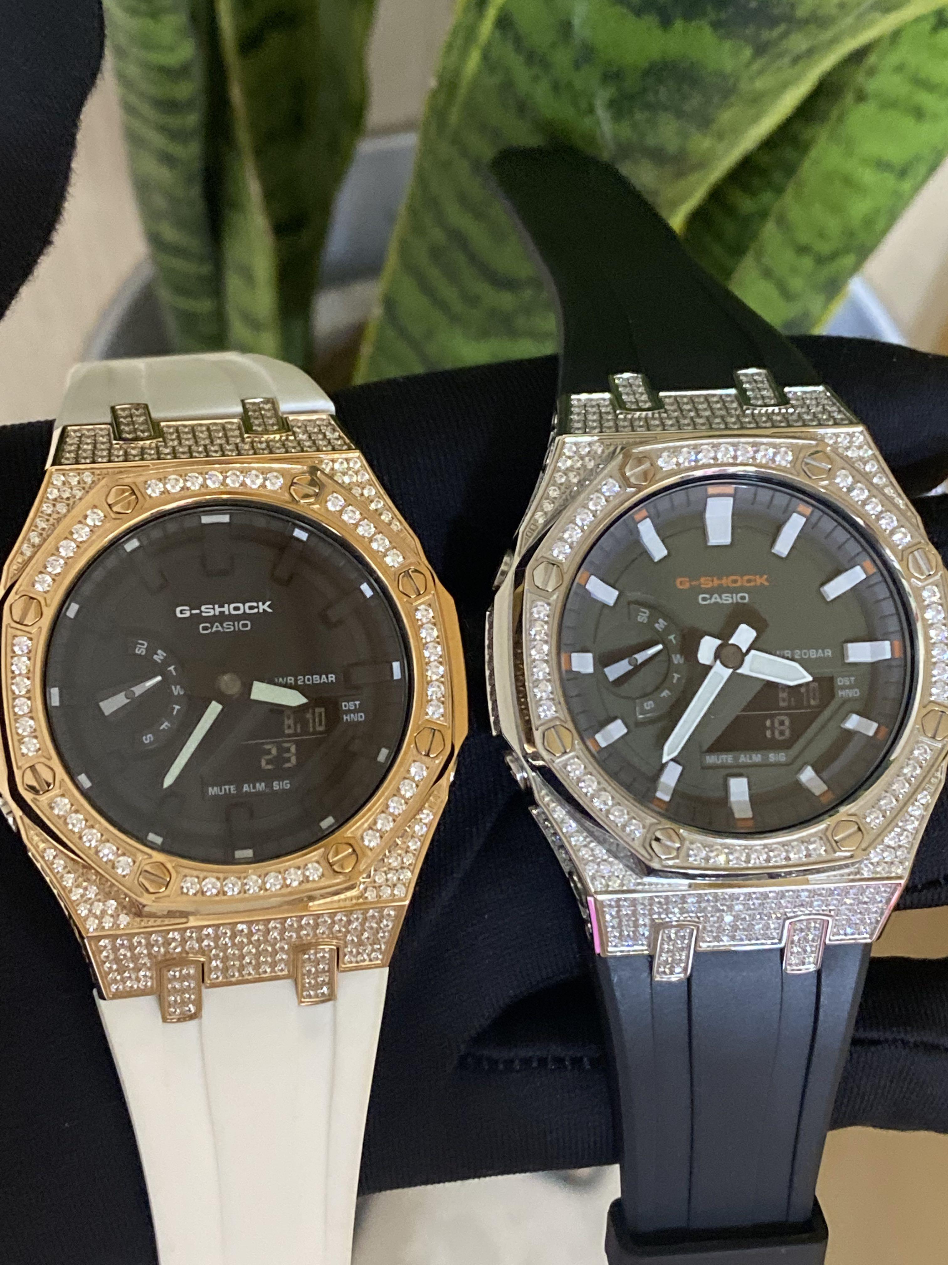 Rose gold Best combinations crystal diamond case full v5 Casioak