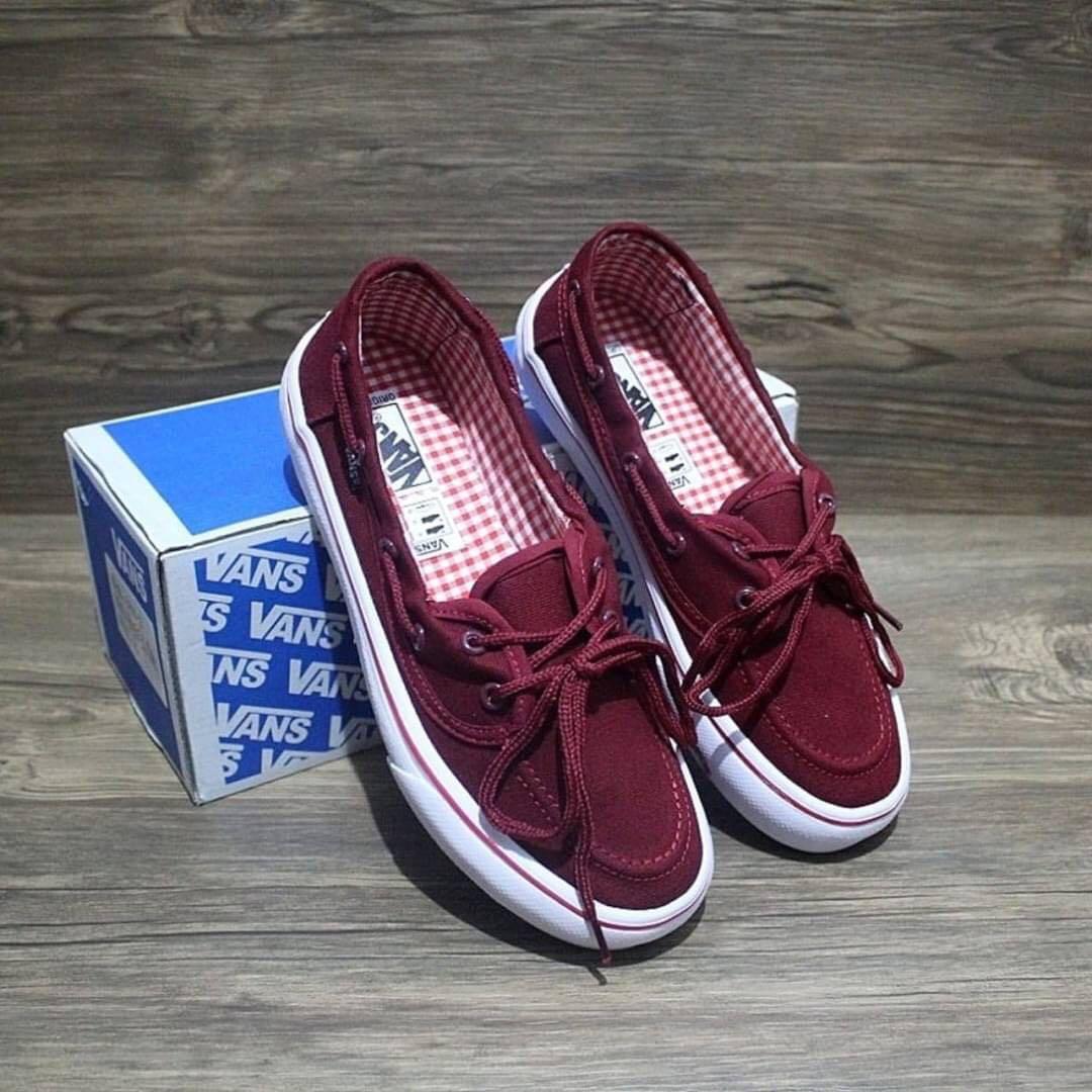 vans zapato maroon