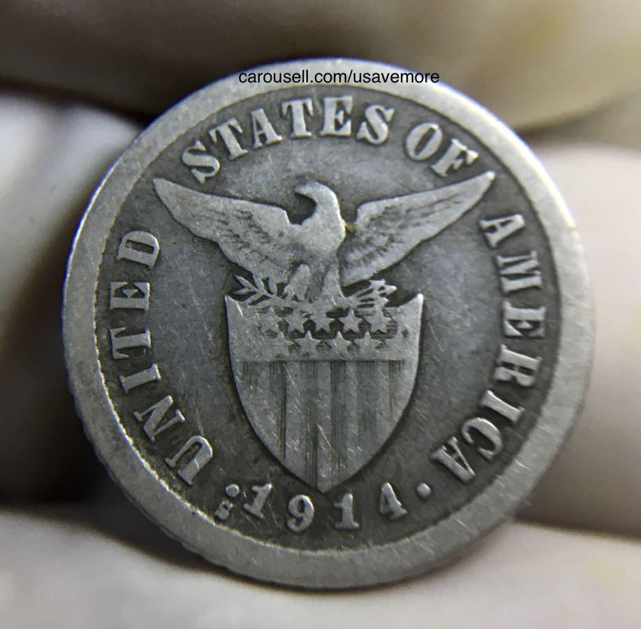 Short Bar 1914s Uspi 10c Silver Coin (Category: Currency) located in Baguio. Submitted by usavemore (Listing ID 1106280681, Image 1). Description: you will get 1pc only Shortbar 1914s Uspi 10c Silver Coin 75% Silver 2 g x 17mm what you see is what you get *Payment first before shipping Via Gcash, Palawan and etc.