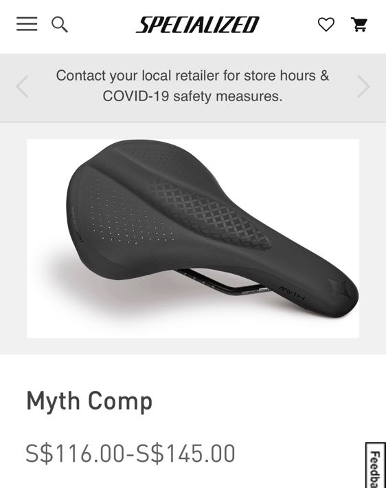 Specialized S works Myth Comp Bicycle Saddle 143mm Sworks