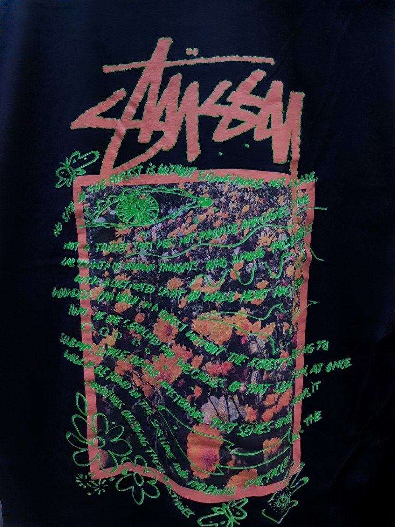 Stussy Super Bloom Tee, Men's Fashion 