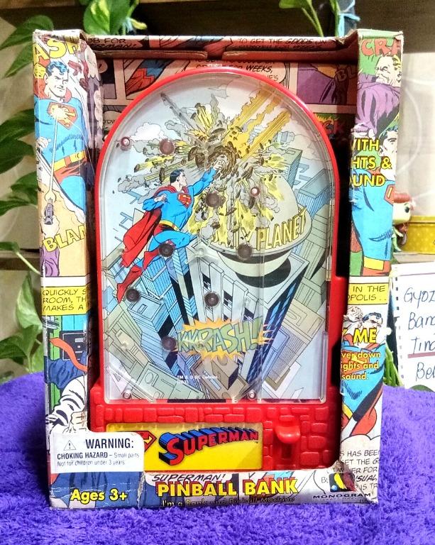 SUPERMAN PINBALL COIN BANK WITH LIGHTS AND SOUNDS, Hobbies & Toys ...