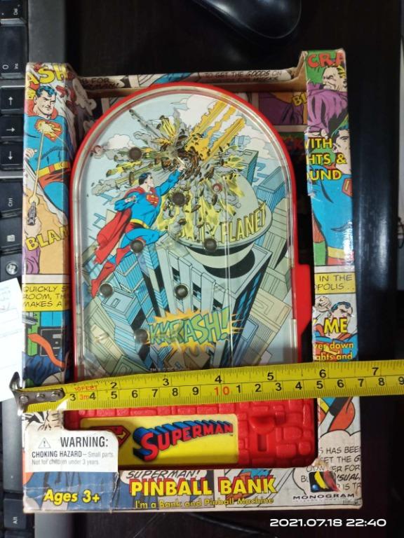 SUPERMAN PINBALL COIN BANK WITH LIGHTS AND SOUNDS, Hobbies & Toys ...