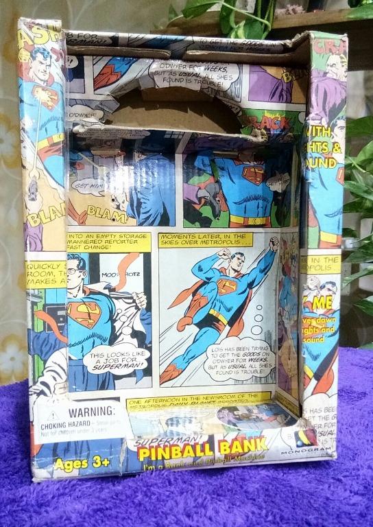 SUPERMAN PINBALL COIN BANK WITH LIGHTS AND SOUNDS, Hobbies & Toys ...
