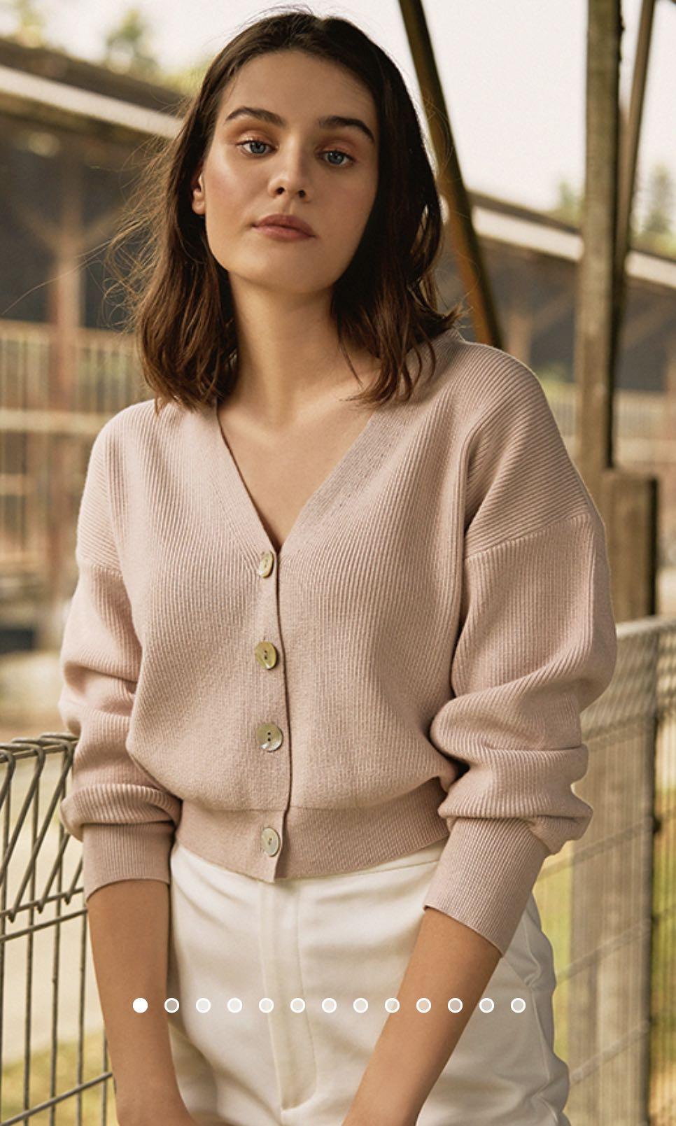 Nude pink cardigan on sale