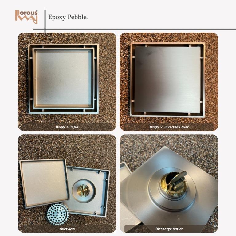 Toilet Floor Trap 150x150 (option for anti slip pebble infill