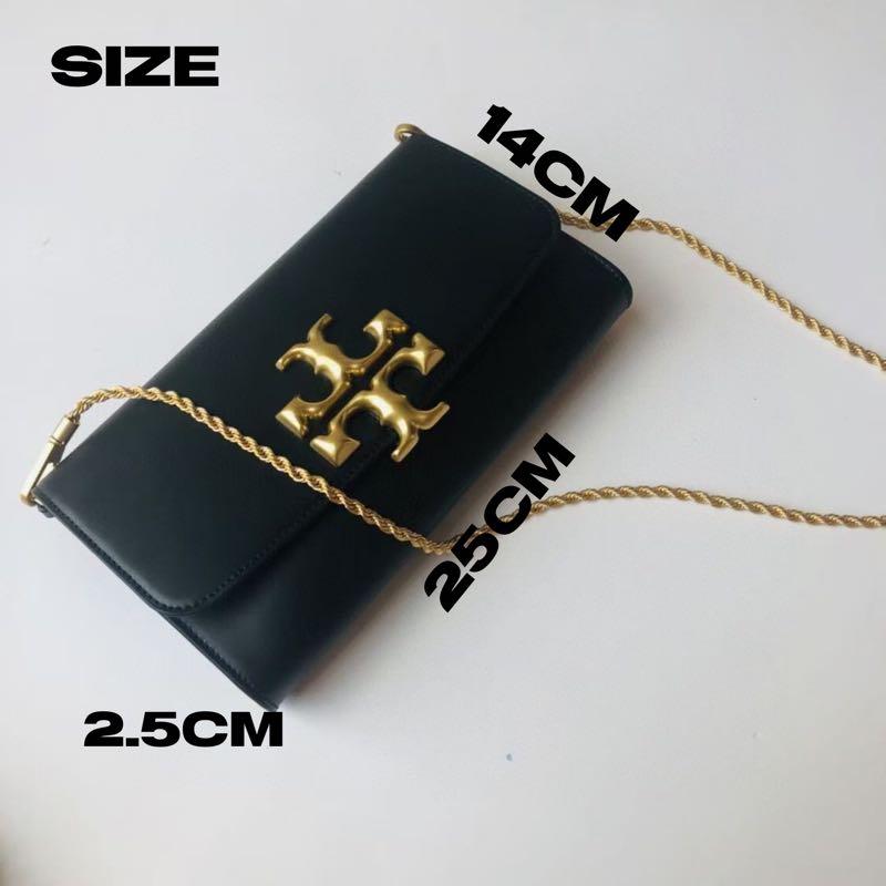 TORY BURCH Eleanor Clutch 73578 Black Bag, Women's Fashion, Bags & Wallets,  Clutches on Carousell
