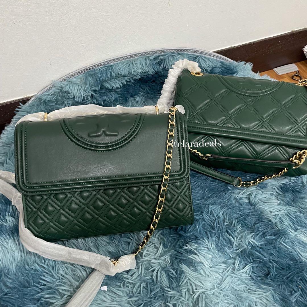 Tory Burch Authentic Large Fleming Convertible Norwood/Royal Green colour,  Luxury, Bags & Wallets on Carousell