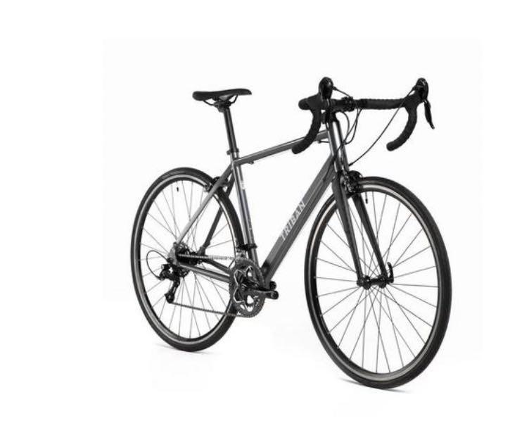 Triban RC 120 Touring Road Bike 200M Grey with accessories Sports Equipment Bicycles Parts Bicycles on Carousell