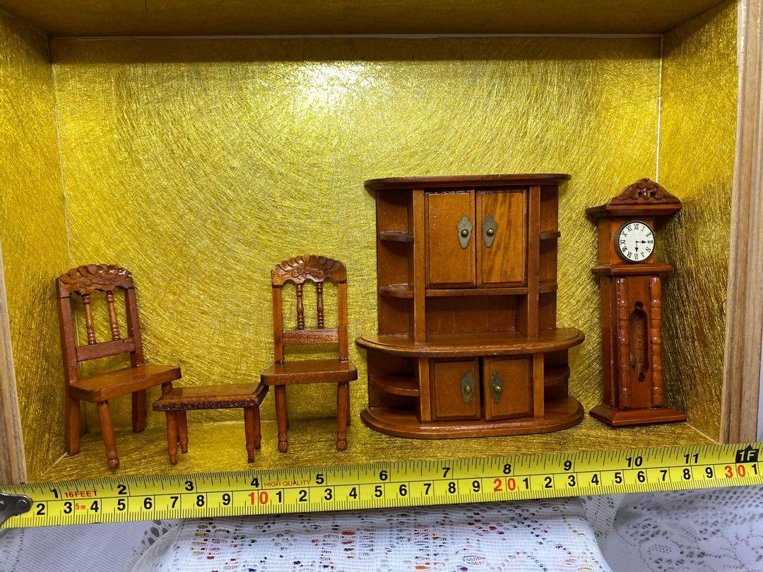 Vintage Handcrafted Mini Wood Furniture, Hobbies & Toys, Memorabilia