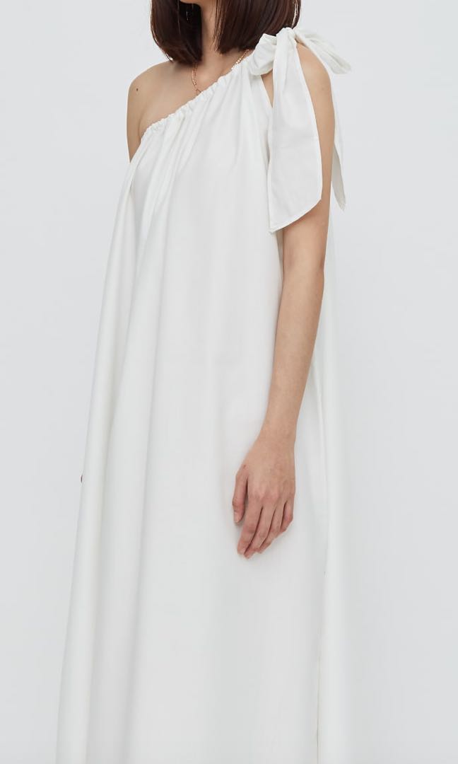 white toga dress