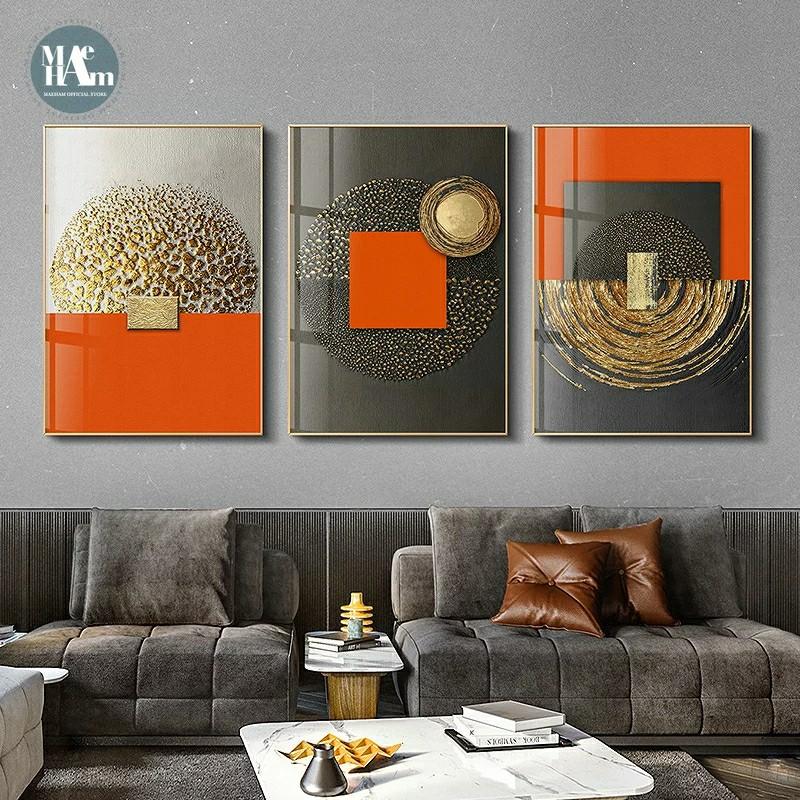 1pc Abstract Orange Canvas Printing